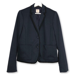 Gap Navy Academy Blazer Black Trim Women's Size 8
